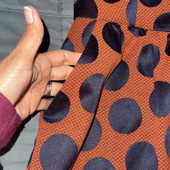 Maeve Orange and Black Polka Dot Dress - Picture 6 of 16